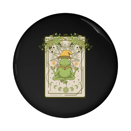 Dark Cottagecore Wizard Frog Goblincore Aesthetic Pin Buttons