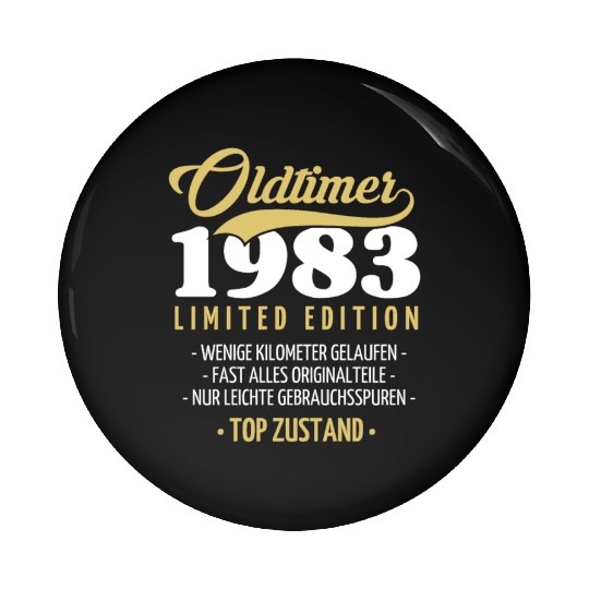 40th Birthday Vintage 1983 Pin Buttons