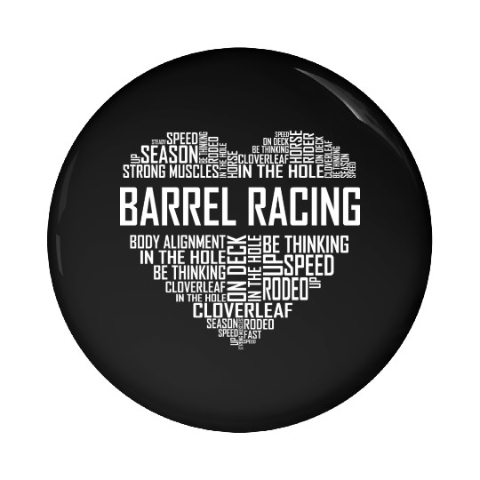 Barrel Racing - Heart Pin Buttons