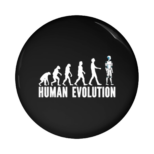Robotics Robots Evolution Human Evolution Pin Buttons