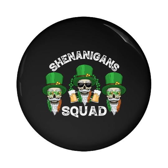 Shenanigans Squad St Patricks Day Fun Gift Idea Pin Buttons