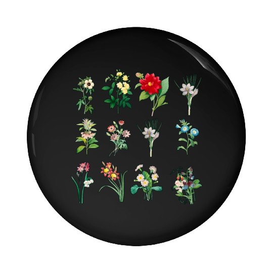 Wildflower, Flowers Plants Botany, Ladies Pin Buttons