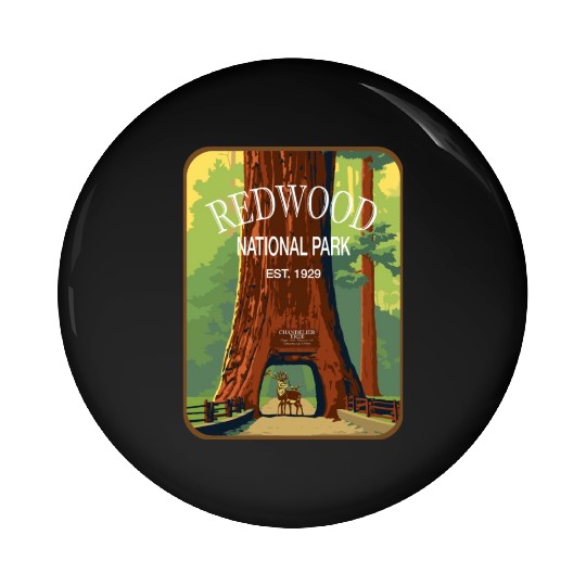 redwood Pin Buttons