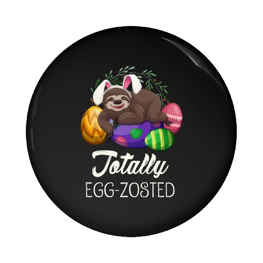Sloth Easter For Lazy Tired People Pin Buttons