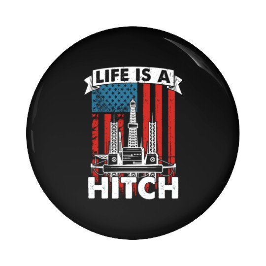 Oilfield Oil Drilling Us Flag Pin Buttons