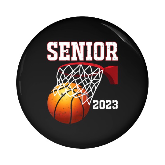 Graduate Senior Class of 2023 Basketball Player Pin Buttons
