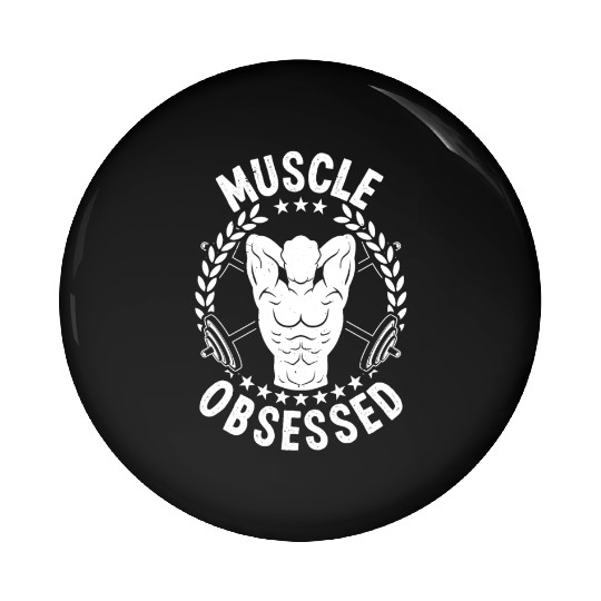 Strongman muscle obsessed gym fitness bodybuilding Pin Buttons