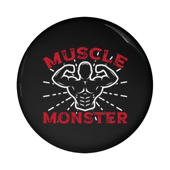Strongman muscle monster gym fitness bodybuilding Pin Buttons