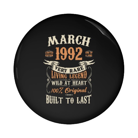 March 1992 Birthday Surprise Pin Buttons