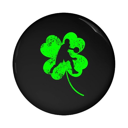 Basketball St. Patrick's day shamrock Pin Buttons