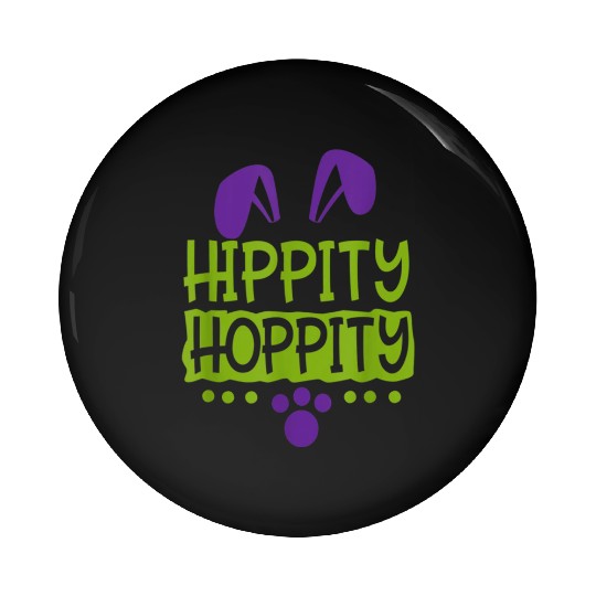 Cute Sunday School or Egg Hunt Hippity Hoppity Pin Buttons