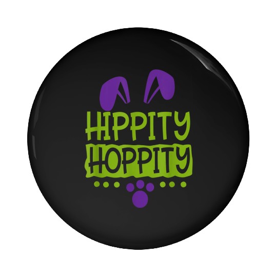 Cute Sunday School or Egg Hunt Hippity Hoppity Pin Buttons