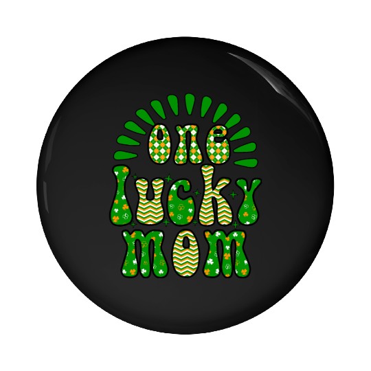 One luckyPatricks Day Sublimation Pin Buttons