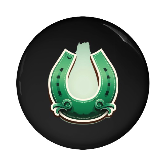 A horseshoe for good luck T--Pin Buttons