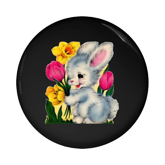Easter Bunny Pin Buttons