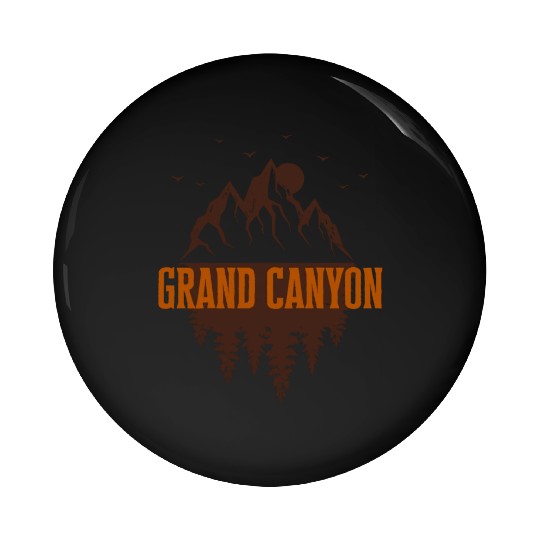 grand canyon retro mountain Pin Buttons