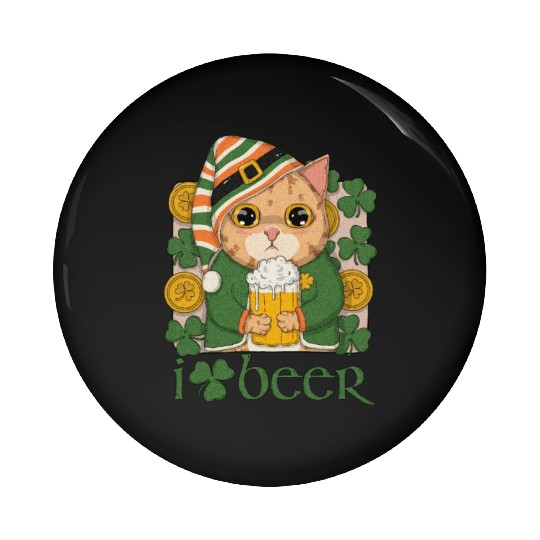 I Love Beer Pin Buttons