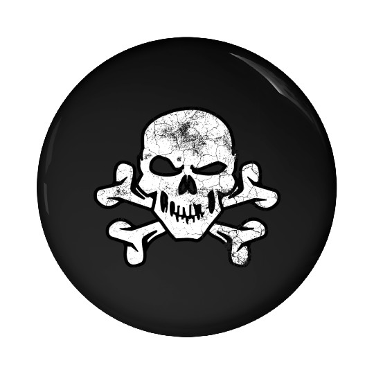 Pirate Skull And Crossbones Pin Buttons