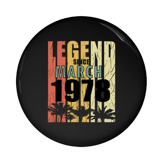 March 1978 retro gift idea Pin Buttons