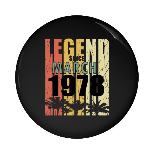 March 1978 retro gift idea Pin Buttons