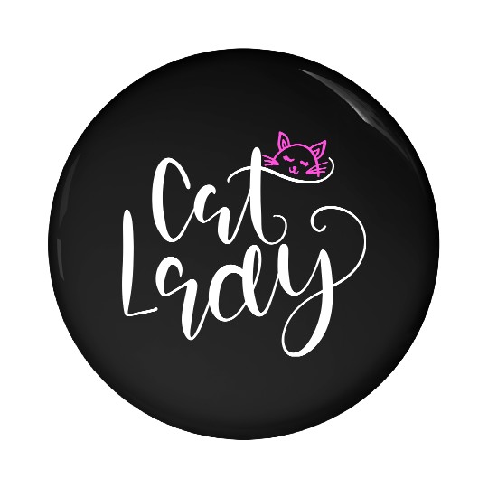 Cat lady Meow Pin Buttons