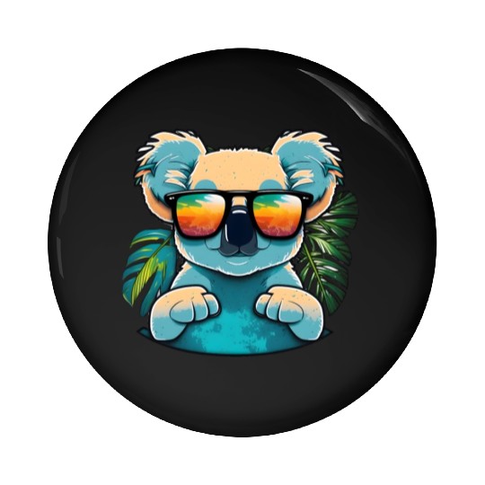 Tropical Koala Sunglasses Shades Australian Animal Pin Buttons