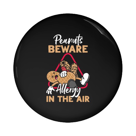 Peanuts Beware Allergy In The Air Peanut Allergic Pin Buttons