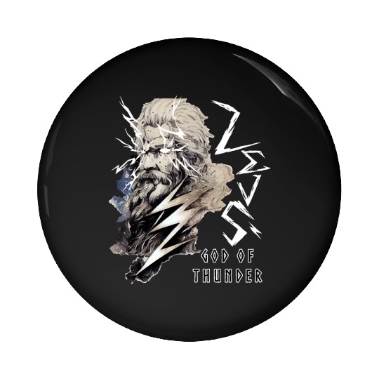 Zeus Greece God Of Thunder Lightning Mythology Gre Pin Buttons