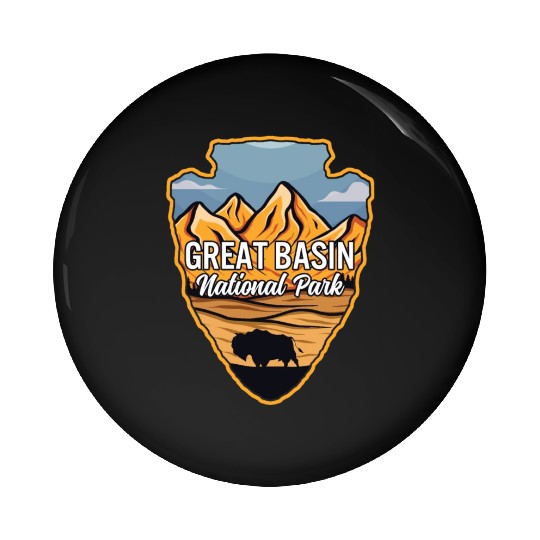 Great Basin US National Park Arrowhead Buffalo Pin Buttons