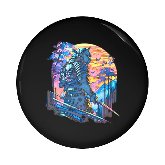 Samurai Warrior Japan Japanese Katana Manga japan Pin Buttons