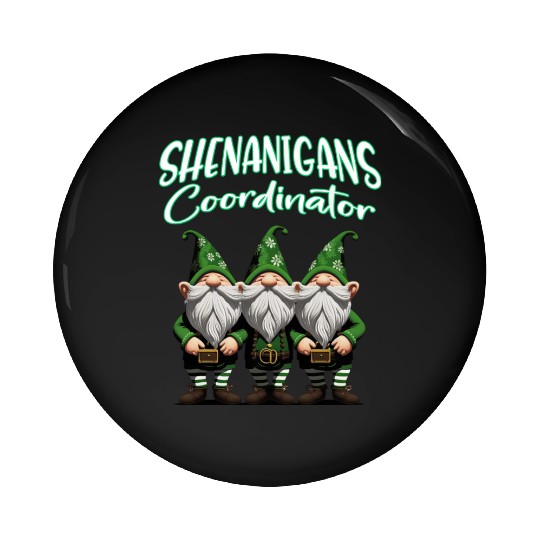 Shenanigans Squad Gnomes St Patrick's Day Pin Buttons