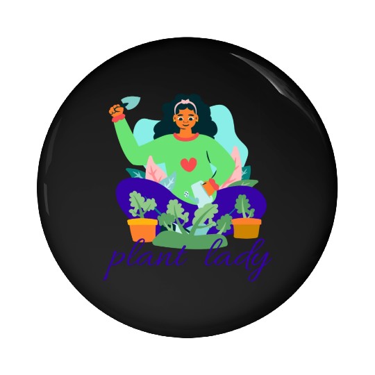 Beautiful plant lady Pin Buttons