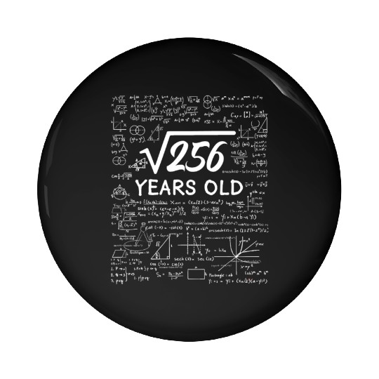 16 Birthday Boy Men Son Him Girl Funny Math 16th Pin Buttons