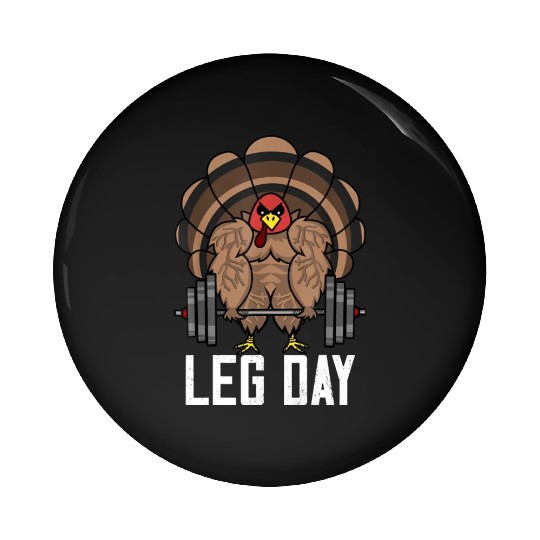 Turkey Gym Wourkout Funny Pin Buttons