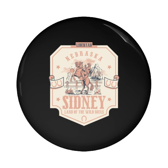 sidney nebraska wild west town Pin Buttons