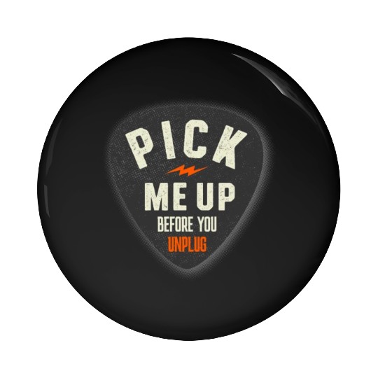 Guitar Pick Funny Musician Music Pin Buttons