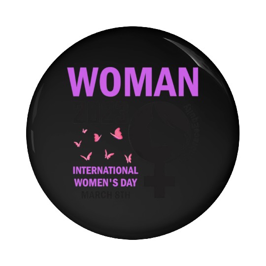 International Women's Day Embrace Equity 8 March Pin Buttons