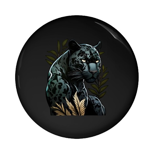 The power of the black panther Pin Buttons