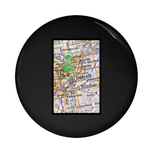Location Detroit Pin Buttons
