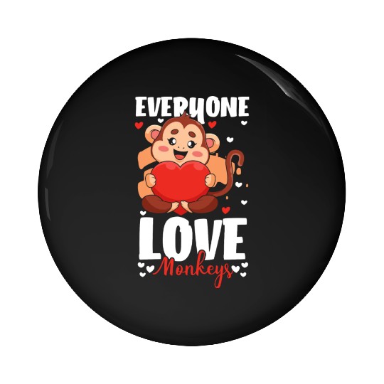 Banana Chimpanzee Funny Hairy Pin Buttons