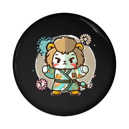 Lion kimono Pin Buttons