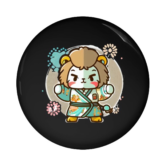 Lion kimono Pin Buttons
