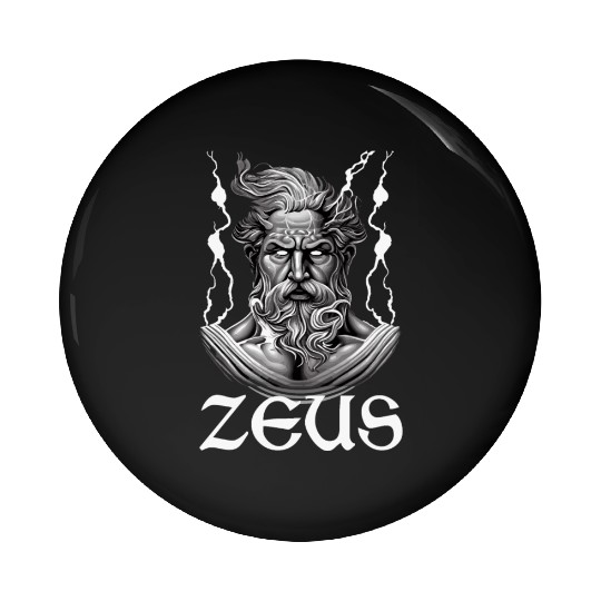 Zeus God Lightning Greek Mythology Pin Buttons