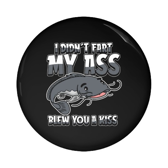 Catfish Fishing Pin Buttons