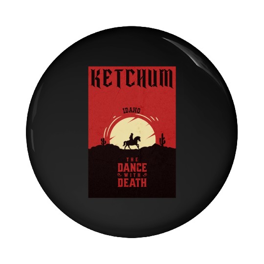 Ketchum Idaho wild west town Pin Buttons