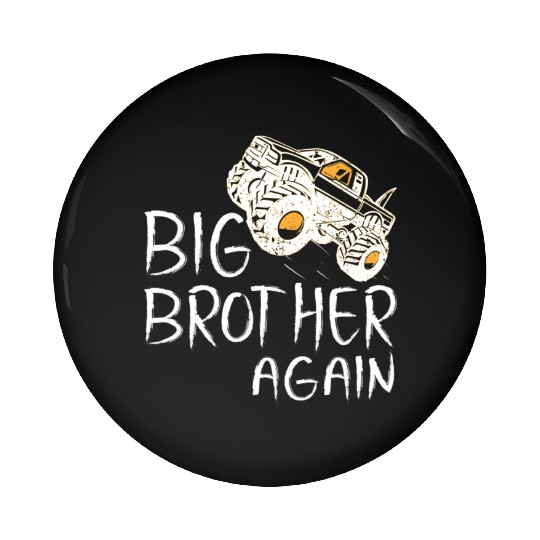 Big Brother Pin Buttons Monster Truck for Boys Youth