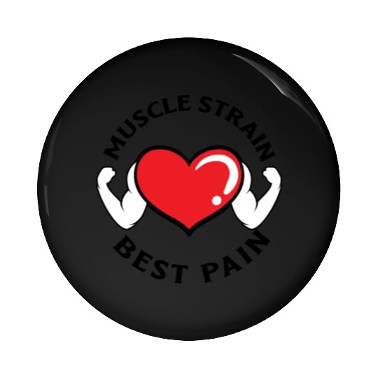 Muscle Strain Fitness Gym Pain Bodybuilding Pin Buttons