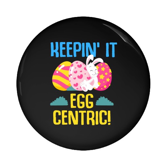 Easter Rabbit Easter Bunny Flowers Eggs Pin Buttons