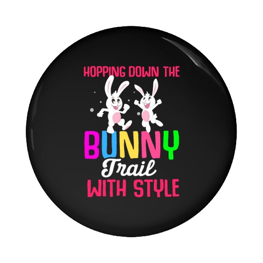 Easter Rabbit Easter Bunny Flowers Eggs Pin Buttons