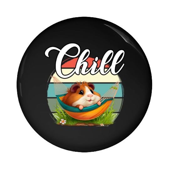 Guinea Pig Chill Relaxing for a Guinea pig Lover Pin Buttons